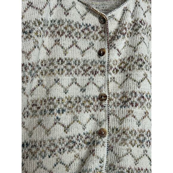 VTG Reba Rose Sweater Cardigan Women Med Cottage Core Minimalist Quiet Luxury - Picture 4 of 14